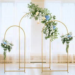 Lot de 3 arches dorées de mariage — Décor oriental