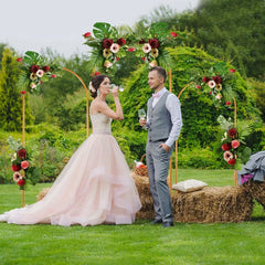 Lot de 3 arches dorées de mariage — Décor oriental