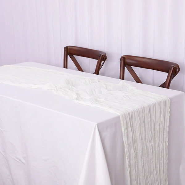 Event Designing Table Runner Cheese Cloth Gauze Crepe Rustic Wedding Party Decor Farmhouse Tabledecor House Warming Gift Easter