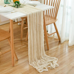 Chemin de Table Gaze Froissée — Mariage Boho & Réception Orientale