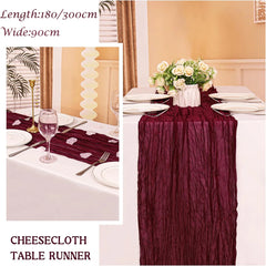 Chemin de Table Gaze Bordeaux — Mariage Boho Rustique Oriental