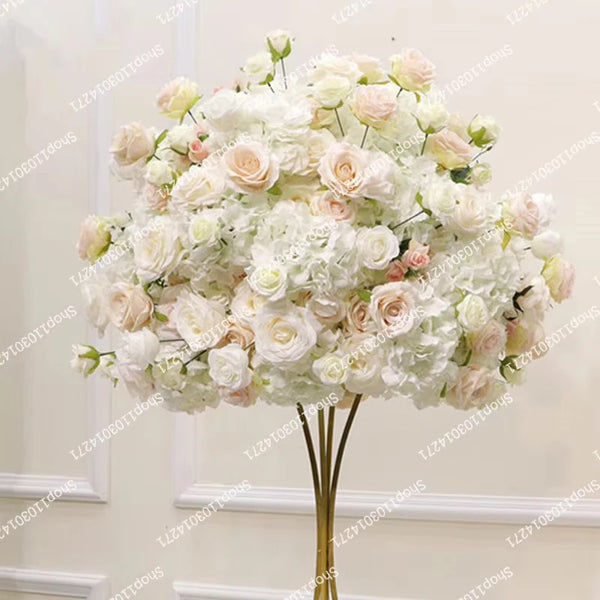 70cm Luxurious White Rose Flower Ball Wedding Reception Centerpiece For Table Decor Accessories Floral Arrangement Event  Prop