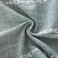 Nappe Ronde Jacquard Carreaux & Franges — Coton Lin Table Mariage