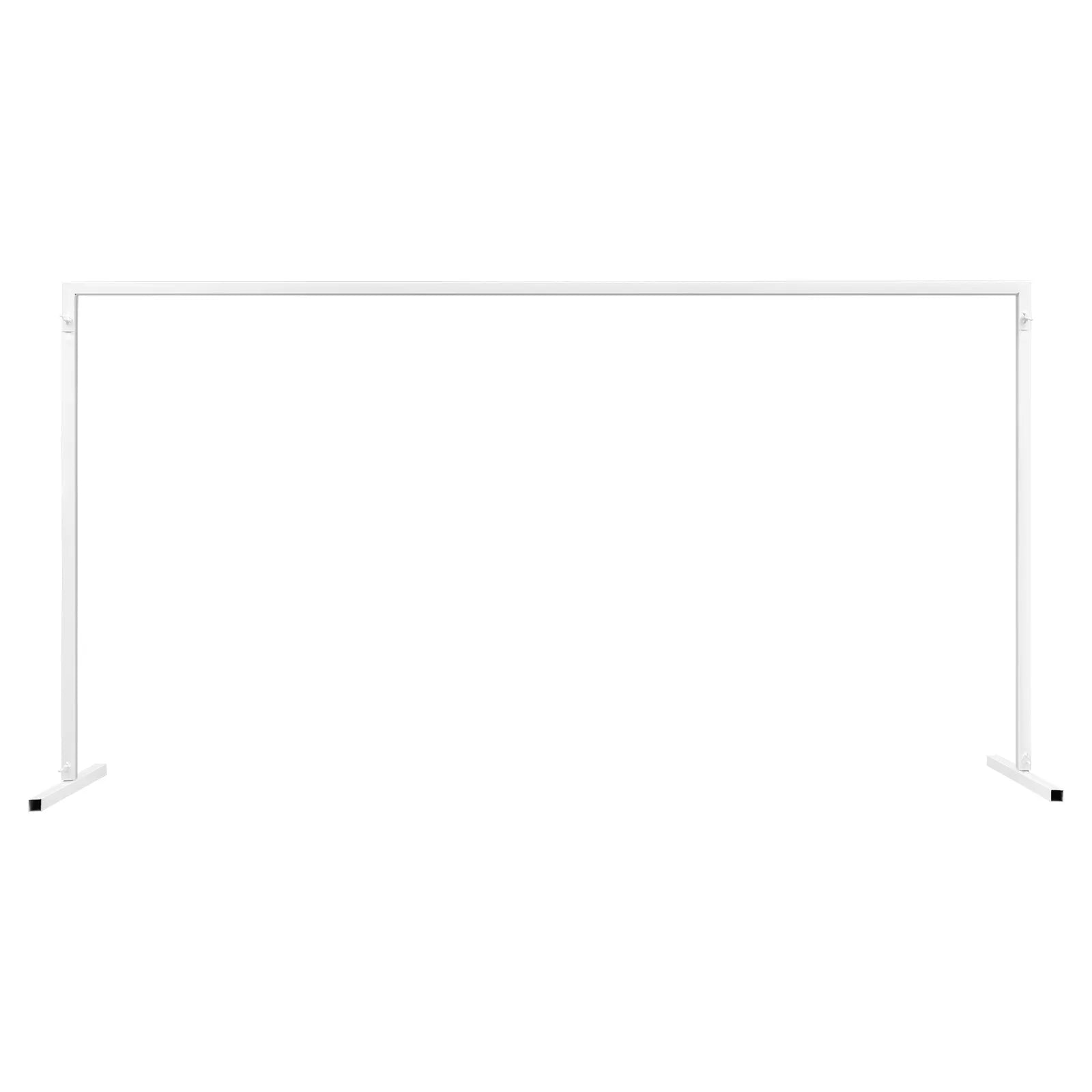 2x2m/6x6.6Ft Wedding Arch Stand, White Metal Square Garden Backdrop Frame, Height Adjustable Party Flower Balloon DIY Decor Rack