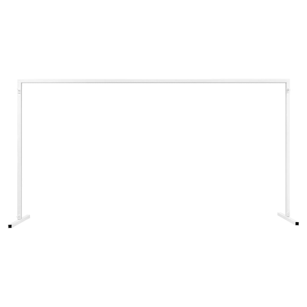 2x2m/6x6.6Ft Wedding Arch Stand, White Metal Square Garden Backdrop Frame, Height Adjustable Party Flower Balloon DIY Decor Rack