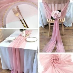 Chemin de Table Chiffon Voile Soie — Arche & Table Mariage Oriental