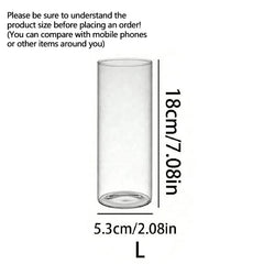 Photophore cylindre en verre transparent — Décoration de table mariage
