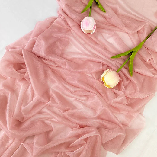 Chemin de Table Chiffon Voile Soie — Arche & Table Mariage Oriental