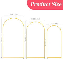 Lot de 3 arches dorées de mariage — Décor oriental