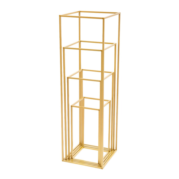 4 Different Height Metal Wedding Flower Stand Floor Geometric Vase Set Wedding Centerpieces For Table Tall Decorations For Party