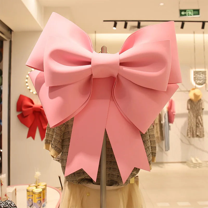 70/50/30cm Giant Cream Bow Eva Foam Paper DIY Bow Garland Arch for Bow Birthday Girls Coquette Wedding Bridal Shower Party Decor