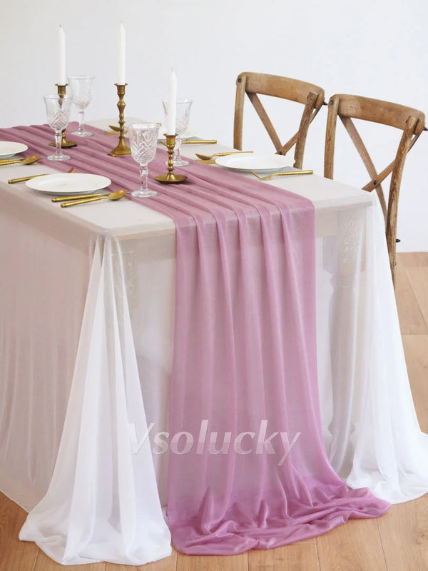 Table Runner Luxury Sheer for Wedding Rustic Boho Party Bridal Shower Birthday Christmas Decorations
