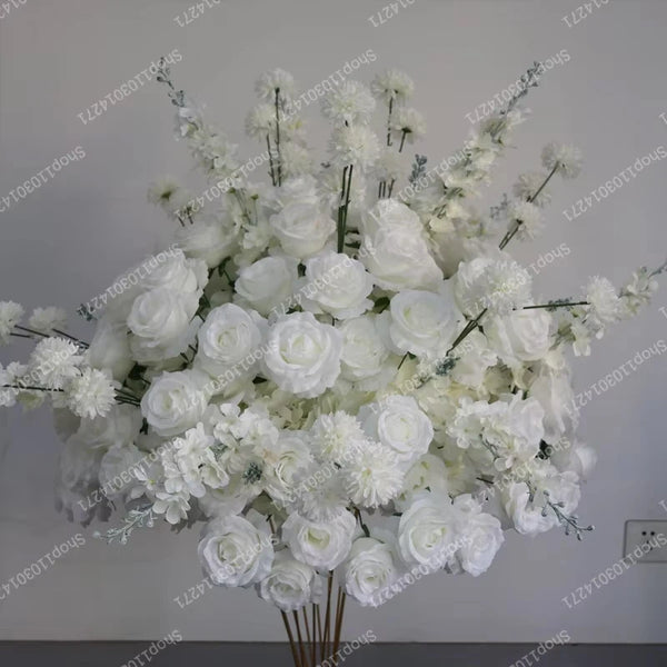 70cm Luxurious White Rose Flower Ball Wedding Reception Centerpiece For Table Decor Accessories Floral Arrangement Event  Prop