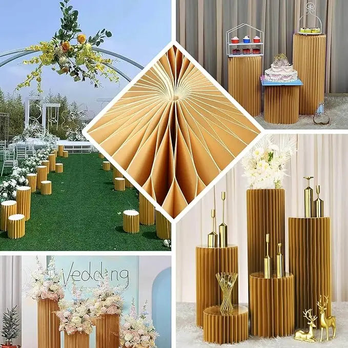 Party Round Pedestal Stands for Dessert Display Roman Column Vases Wedding Baby Shower Centerpieces Simple Generous Design