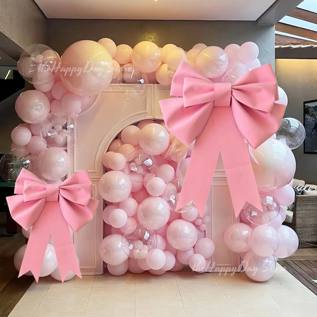 70/50/30cm Giant Cream Bow Eva Foam Paper DIY Bow Garland Arch for Bow Birthday Girls Coquette Wedding Bridal Shower Party Decor