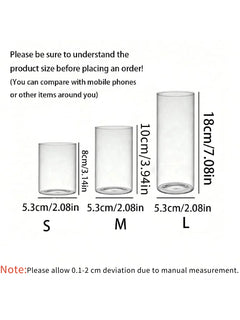 Photophore cylindre en verre transparent — Décoration de table mariage