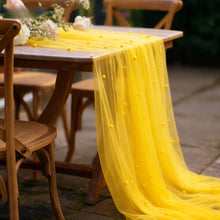 Chemin de table perlé 75 x 200 cm — Décoration mariage