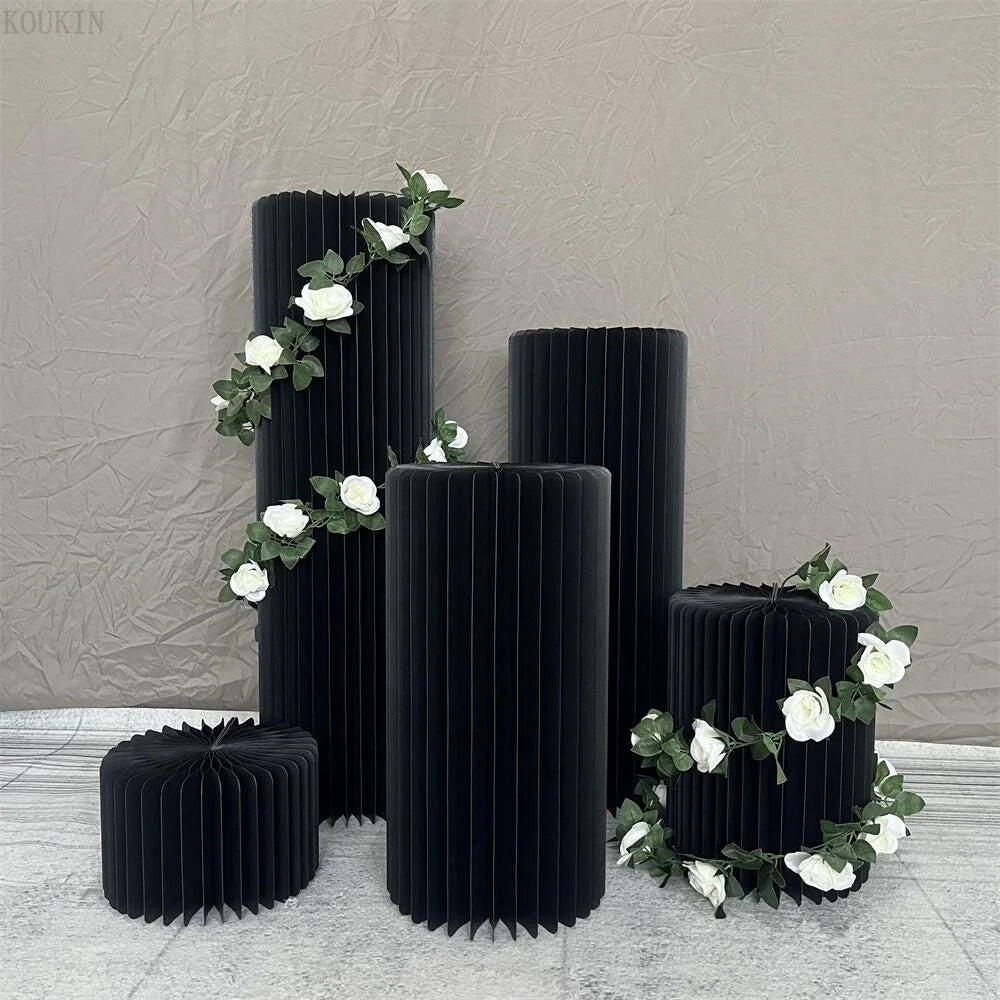 Party Round Pedestal Stands for Dessert Display Roman Column Vases Wedding Baby Shower Centerpieces Simple Generous Design