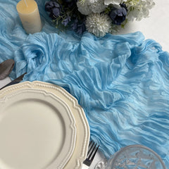 Chemin de Table Gaze Froissée — Mariage Boho & Réception Orientale