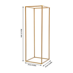 Lot de 10 supports géométriques dorés 80 cm — Mariage oriental