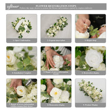Rangée de roses & pivoines artificielles 50 à 100 cm