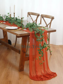 Chemin de Table Gaze Rose Poudrée — Mariage Romantique Oriental