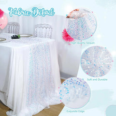 Chemin de table sequins scintillants — Mariage oriental