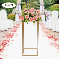 Lot de 10 présentoirs à fleurs dorés 60 cm — Mariage oriental