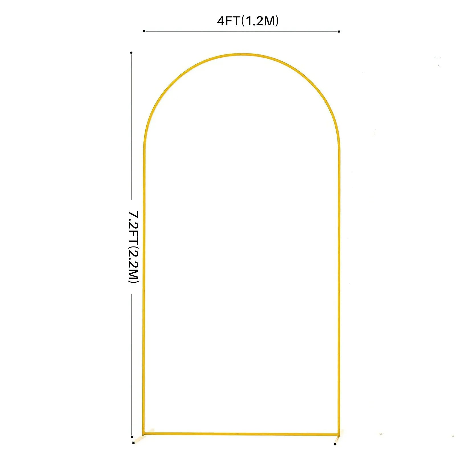 3PCS Set Wedding Arch Stand Golden Metal Wedding Arch Iron Frame, Durable Steel Alloy, Easy to Assemble - Indoor/Outdoor Decorative Stand for Weddings, Birthdays, Proposals