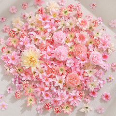 Lot de 20 ou 50 têtes de fleurs en soie