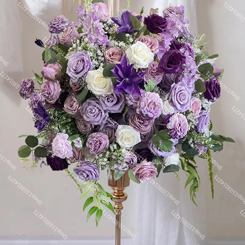 70cm Luxurious White Rose Flower Ball Wedding Reception Centerpiece For Table Decor Accessories Floral Arrangement Event  Prop