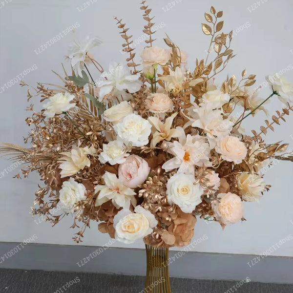 70cm Luxurious White Rose Flower Ball Wedding Reception Centerpiece For Table Decor Accessories Floral Arrangement Event  Prop