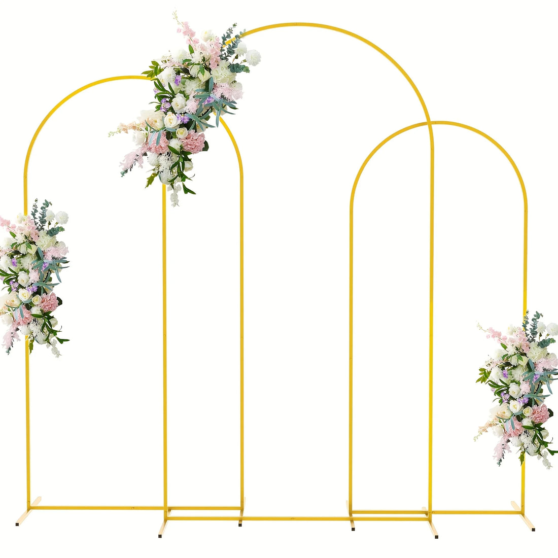Lot de 3 arches dorées de mariage — Décor oriental
