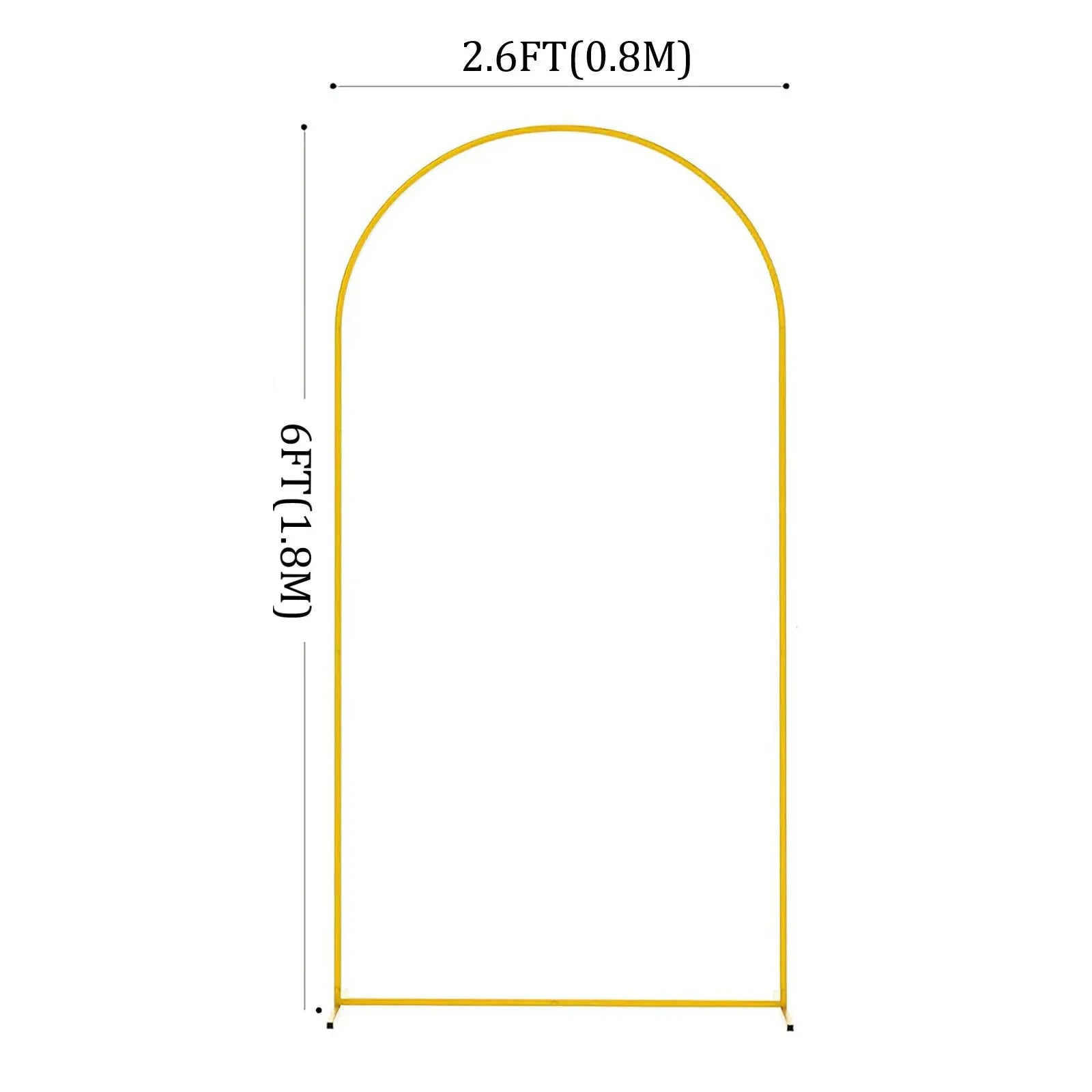 3PCS Set Wedding Arch Stand Golden Metal Wedding Arch Iron Frame, Durable Steel Alloy, Easy to Assemble - Indoor/Outdoor Decorative Stand for Weddings, Birthdays, Proposals