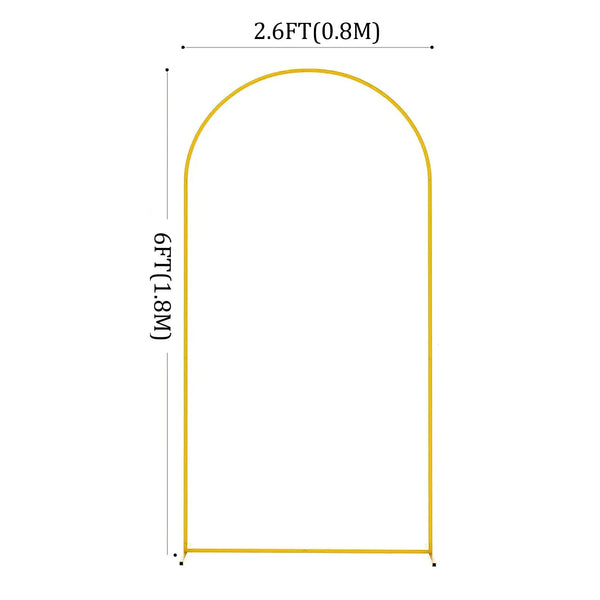 3PCS Set Wedding Arch Stand Golden Metal Wedding Arch Iron Frame, Durable Steel Alloy, Easy to Assemble - Indoor/Outdoor Decorative Stand for Weddings, Birthdays, Proposals