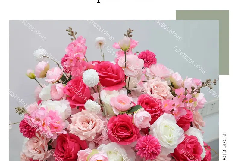 70cm Luxurious White Rose Flower Ball Wedding Reception Centerpiece For Table Decor Accessories Floral Arrangement Event  Prop