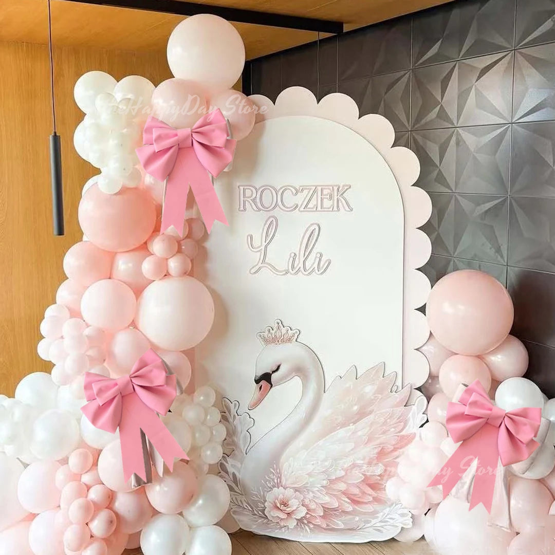 70/50/30cm Giant Cream Bow Eva Foam Paper DIY Bow Garland Arch for Bow Birthday Girls Coquette Wedding Bridal Shower Party Decor