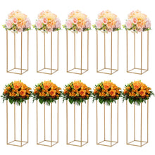 Lot de 10 supports géométriques dorés 80 cm — Mariage