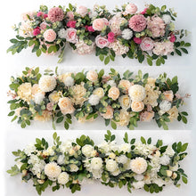 Rangée de roses artificielles 100 cm — Décor de mariage