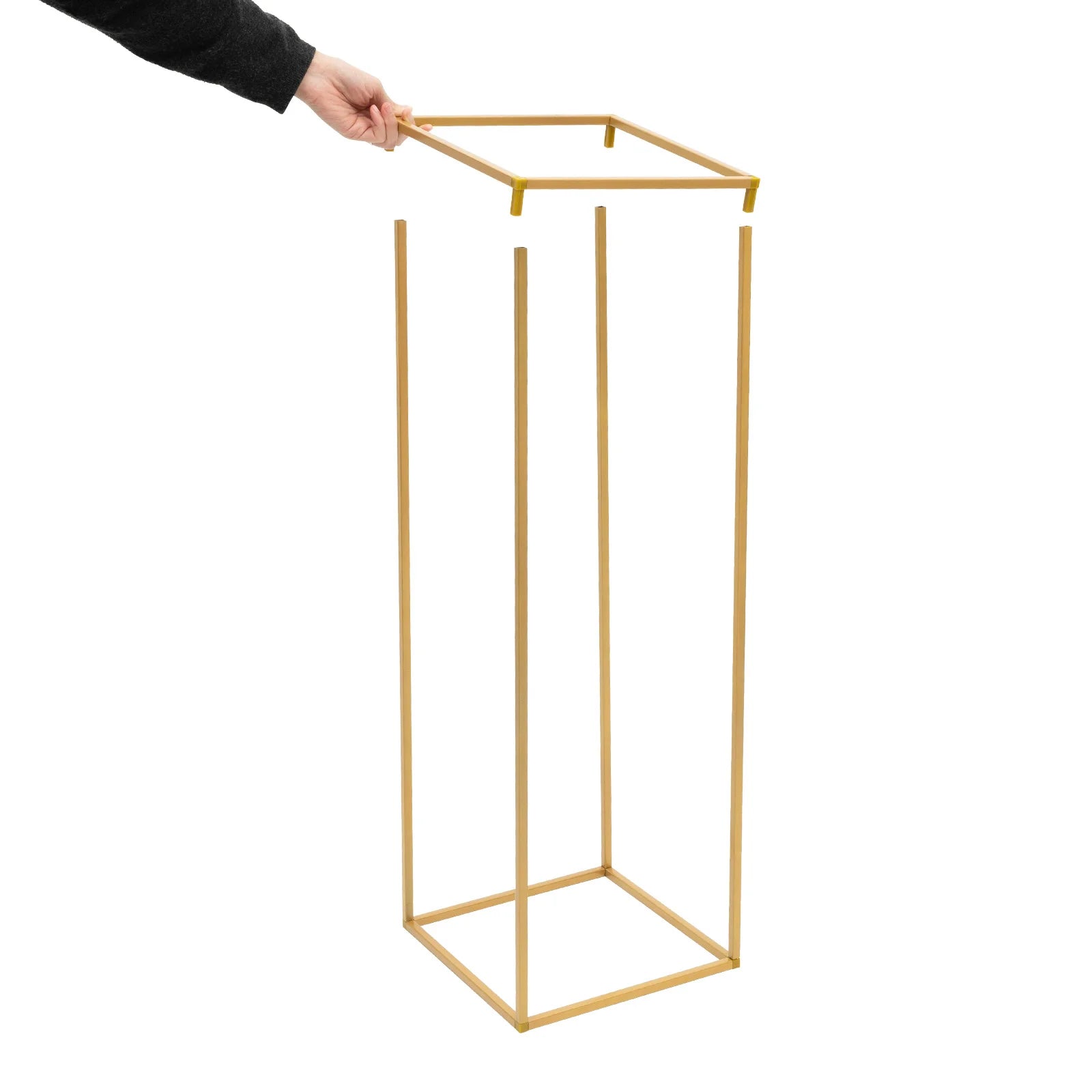 10PCs Metal Flower Stand 23.6Inch 23" Gold Flower Stand  for Floral Arrangement, Geometric Flower Vase Stand for Party, Events