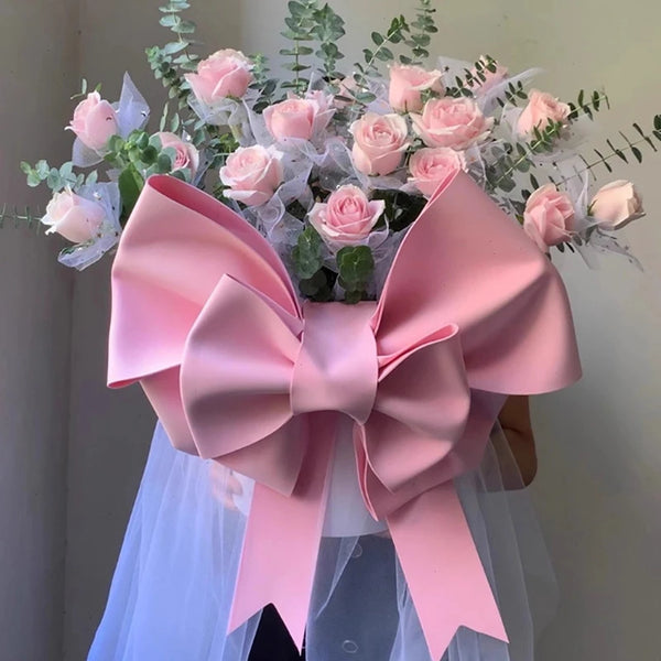 70/50/30cm Giant Cream Bow Eva Foam Paper DIY Bow Garland Arch for Bow Birthday Girls Coquette Wedding Bridal Shower Party Decor